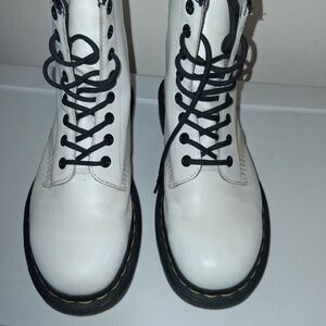 Dr. Martens White Lace-Up Boots